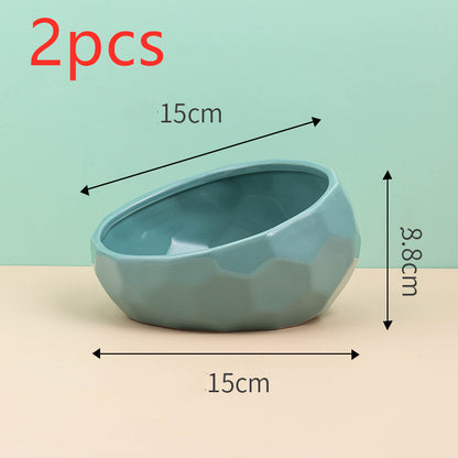 Cat Non Slip Ceramic Bowl Feeder Pet Supplies