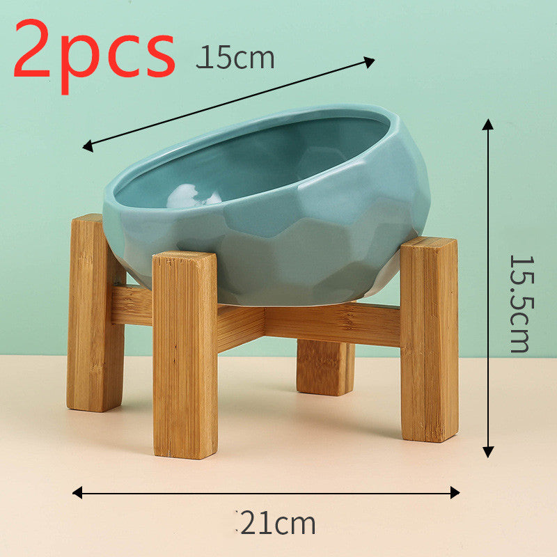 Cat Non Slip Ceramic Bowl Feeder Pet Supplies