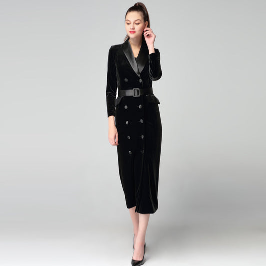 Women European Style Ankle Length Windbreaker Trench Coats