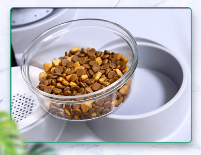 500ml Water Bottle Double Feeder Automatic Cat Bowl