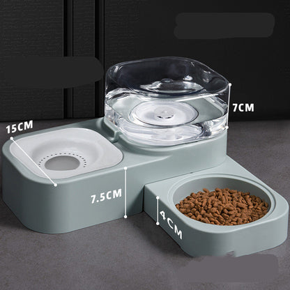 500ml Water Bottle Double Feeder Automatic Cat Bowl