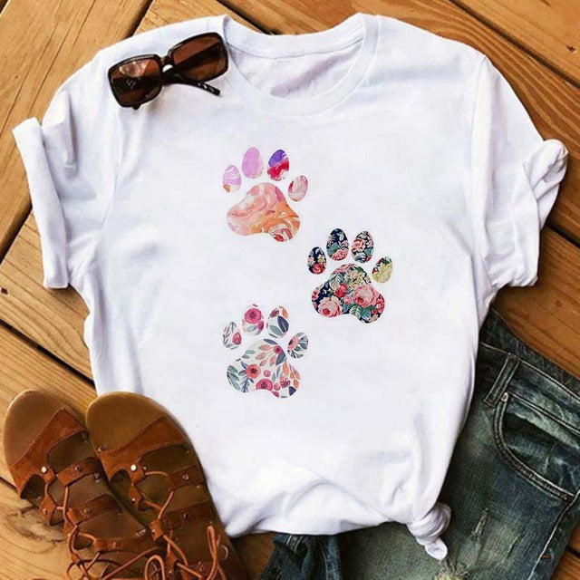 Women Peace Love Dogs T-Shirts