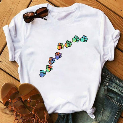 Women Peace Love Dogs T-Shirts
