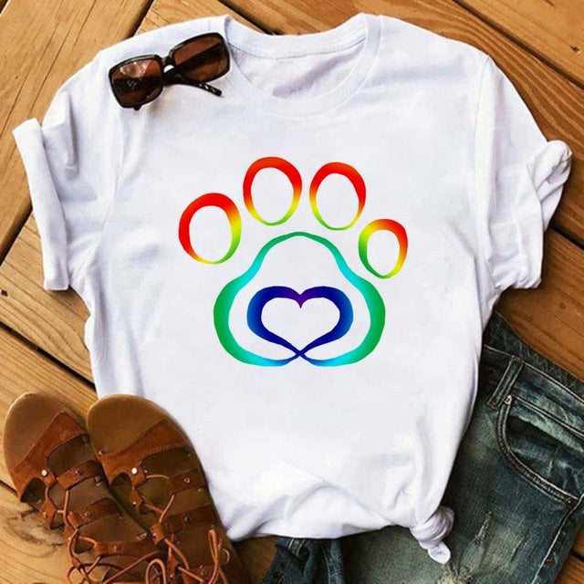 Women Peace Love Dogs T-Shirts