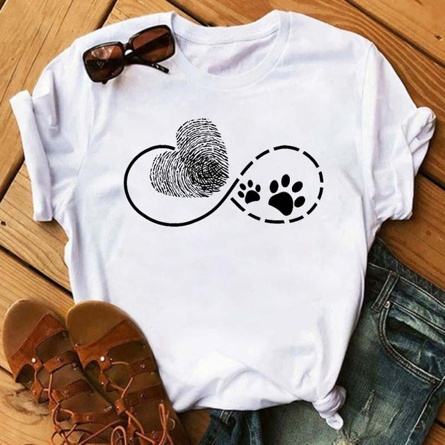 Women Peace Love Dogs T-Shirts