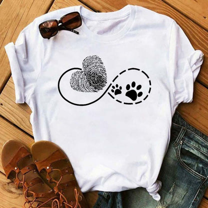 Women Peace Love Dogs T-Shirts