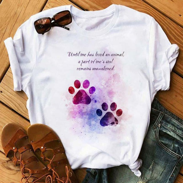 Women Peace Love Dogs T-Shirts