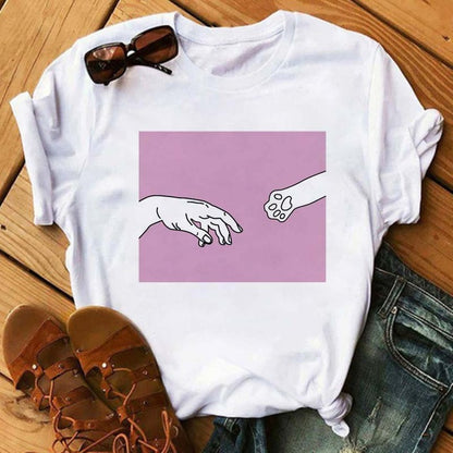 Women Peace Love Dogs T-Shirts