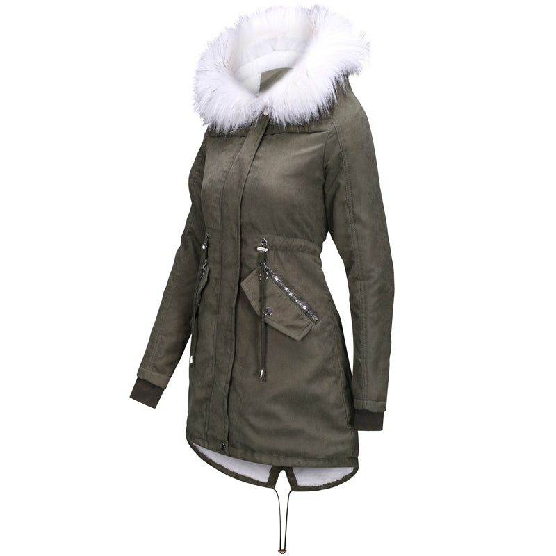 Womens High Waist Woollen Coats