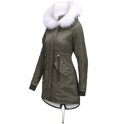 Womens High Waist Woollen Coats