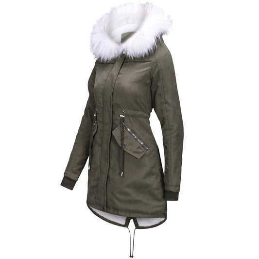 Womens High Waist Woollen Coats