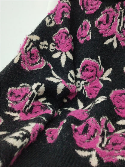Bloomburst O Neck Floral Sweater