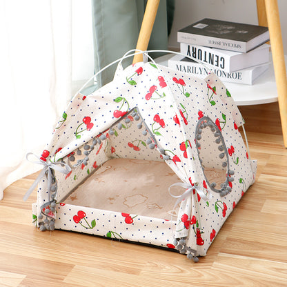 Foldable Princess Cat Tent Bed