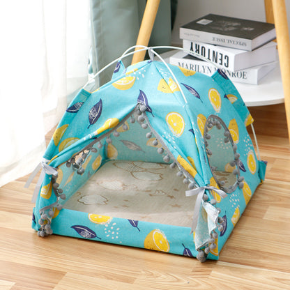 Foldable Princess Cat Tent Bed