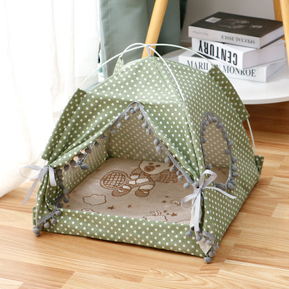 Foldable Princess Cat Tent Bed