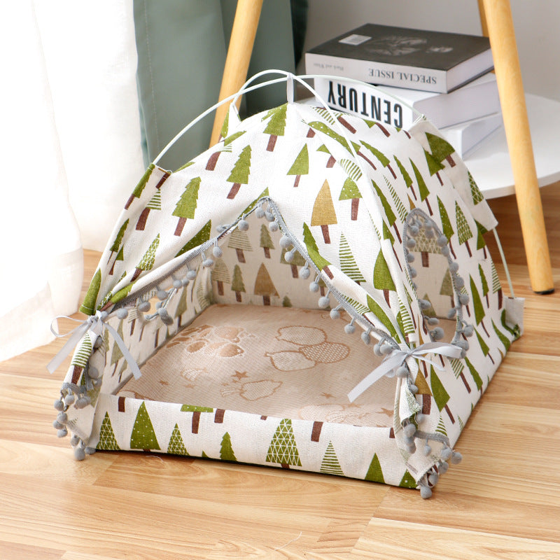 Foldable Princess Cat Tent Bed