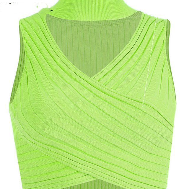 Womens Patched Bellyband Tank Tops