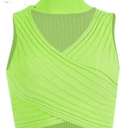 Womens Patched Bellyband Tank Tops