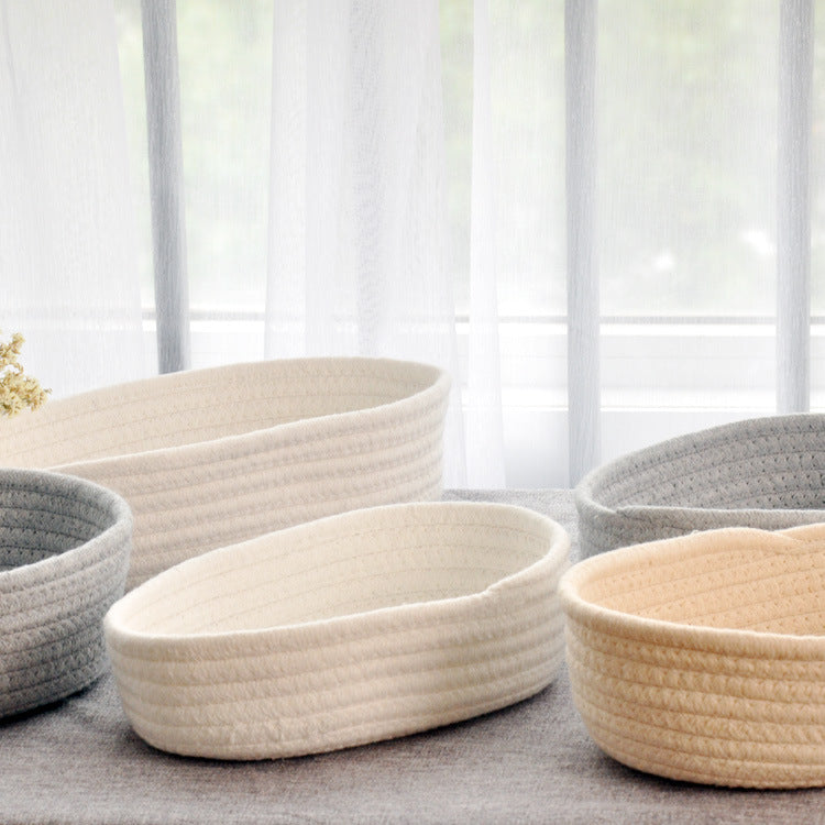 Minimalist Aesthetic: Eco-Friendly Woven Cotton Rope Storage Baskets