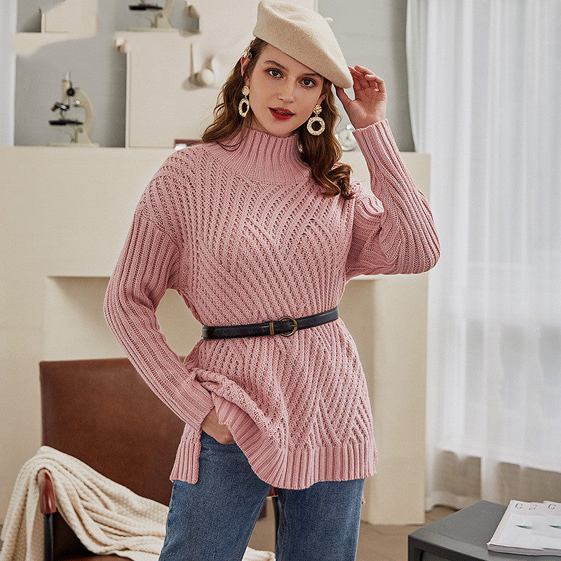 Festive Oversize Turtleneck Sweater