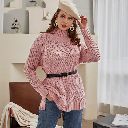 Festive Oversize Turtleneck Sweater