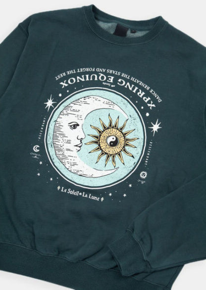 Womens Yin Yang Printed Sweatshirt