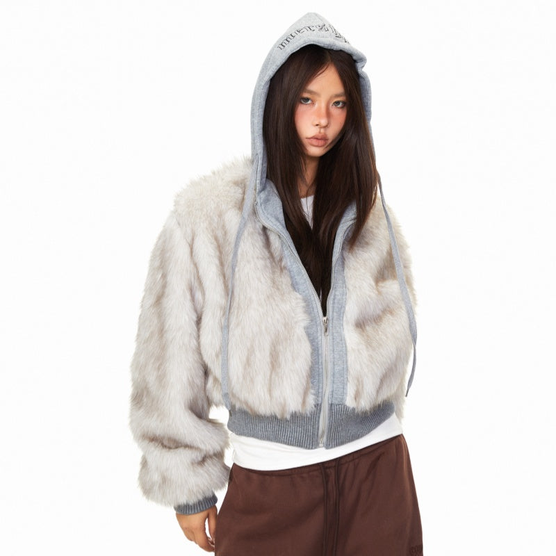 Irregular Style Casual Thick Warm Hooded Winter Coat For Women