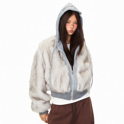 Irregular Style Casual Thick Warm Hooded Winter Coat For Women