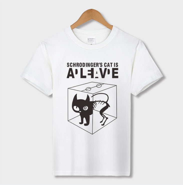 Womens Schrodingers Cat Is Alive Dead T-Shirt