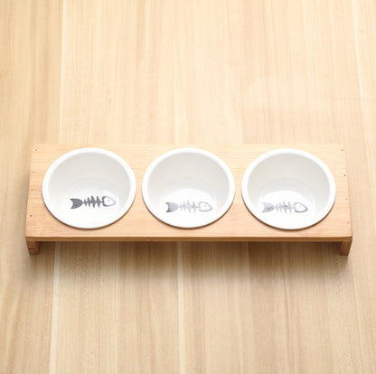 Cat Love Organic Wood Bowls