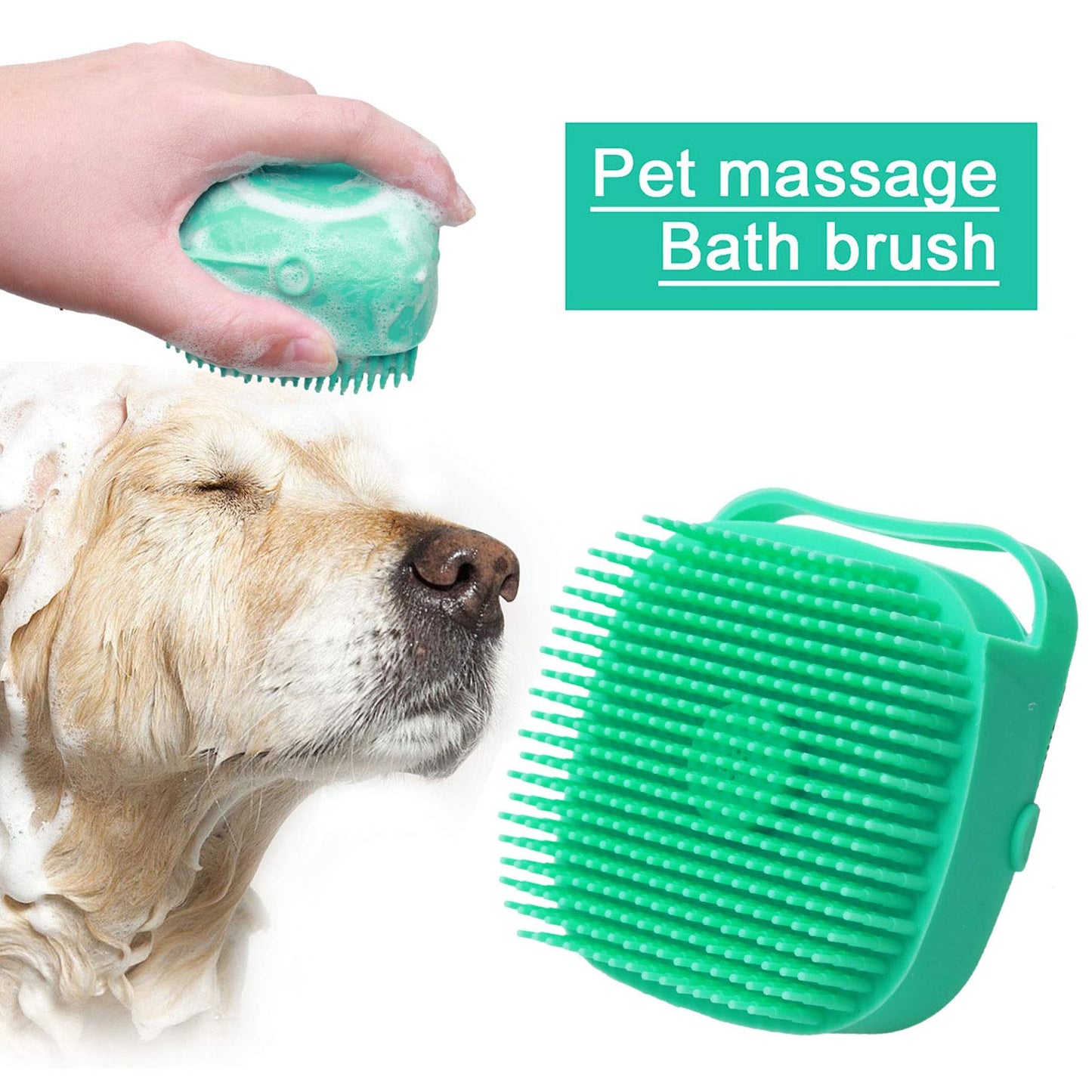 Dog Cat Internal Shampoo Box Bathroom Silicone Massage Comb