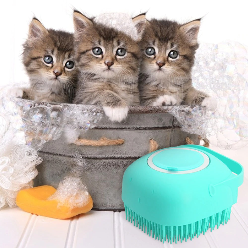 Dog Cat Internal Shampoo Box Bathroom Silicone Massage Comb