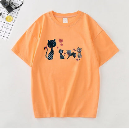 Rebellious Cat Owner Women Cotton T-Shirts