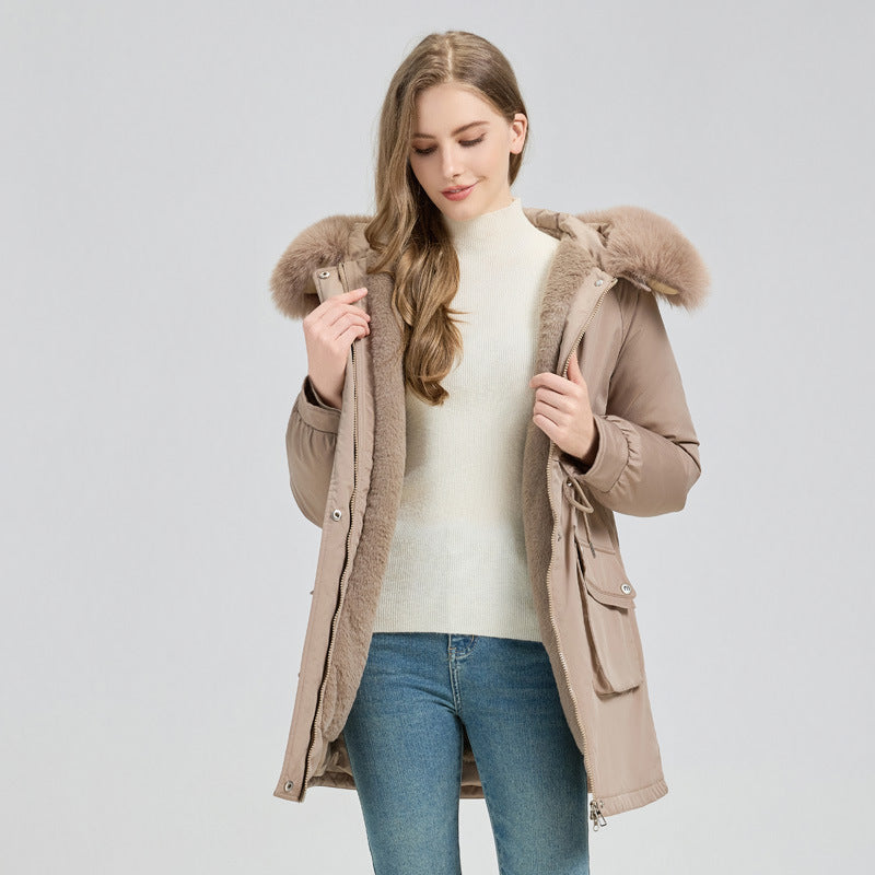 Thick Puffy Hooded Winter Parka Coat For Women