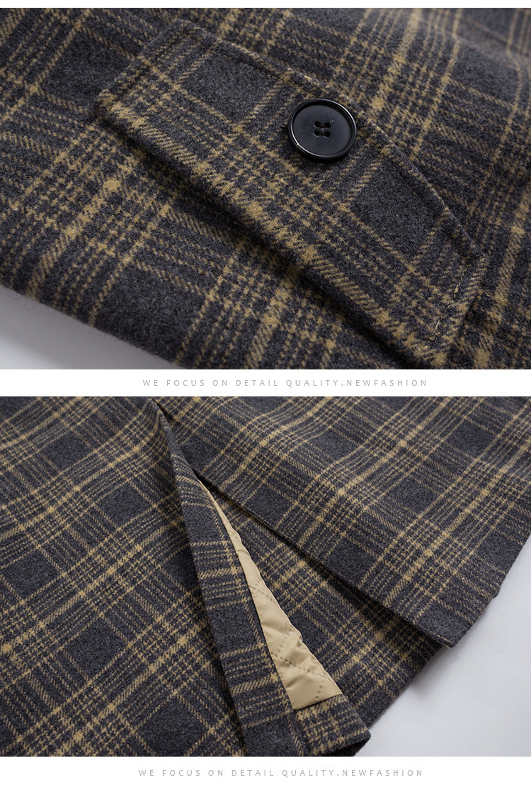 Vintage Plaid Style Thick Warm Outwear Coats For Women