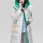 Womens Glossy Duck Down Puffy Colorful Parka Coats