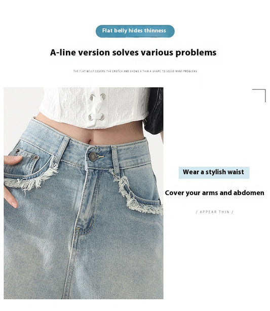 Womens Slim High Waist Denim Short