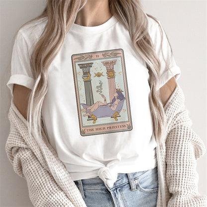 Womens Sarcasm Cartoon Cat T-Shirts