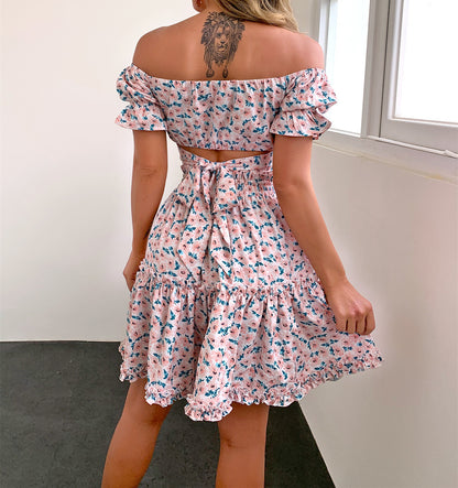 Sexy And Sweet Womens Floral Skirt Set