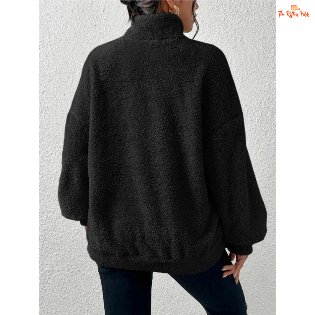 2026 Autumn Winter Women’s Velvet Hoodie, solid color plush pullover with pocket, slim fit fleece top for cozy seasonal fashion.