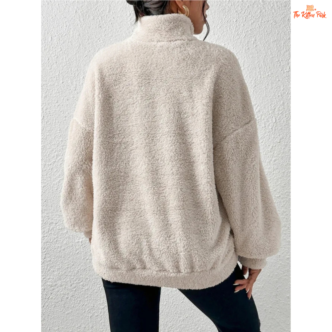 2026 Autumn Winter Women’s Velvet Hoodie, solid color plush pullover with pocket, slim fit fleece top for cozy seasonal fashion.