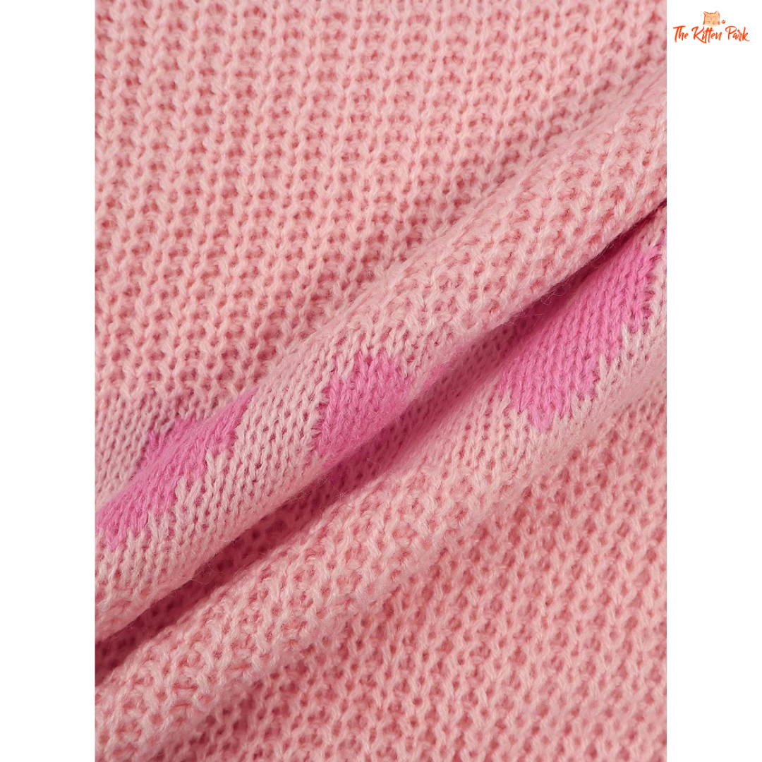 2026 Autumn Winter Women’s Woolen Knitted Top, round neck love heart sweater, slim fit, warm knit for seasonal fashion.