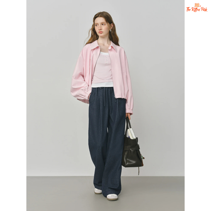 2026 French Barn-Style Short Jacket – Women’s Oversize Workwear Coat