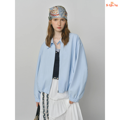 2026 French Barn-Style Short Jacket – Women’s Oversize Workwear Coat