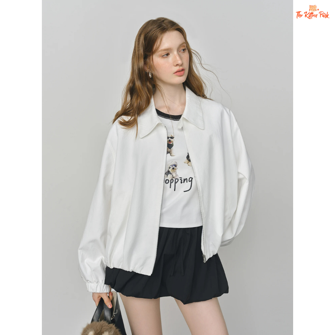 2026 French Barn-Style Short Jacket – Women’s Oversize Workwear Coat