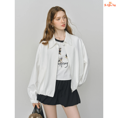 2026 French Barn-Style Short Jacket – Women’s Oversize Workwear Coat