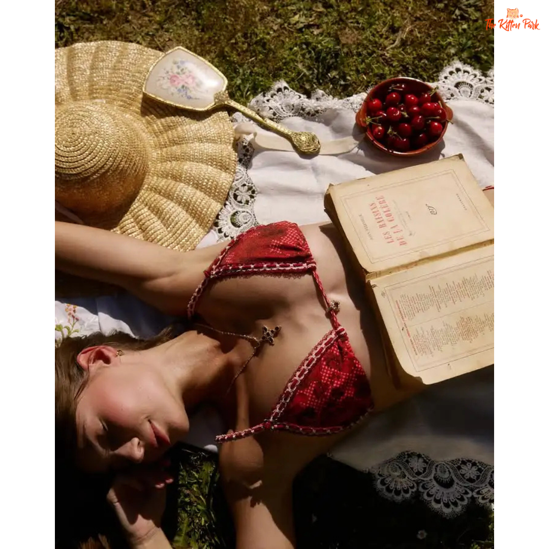 2026 Red Bikini Set with Elegant Straps – Beach & Pool