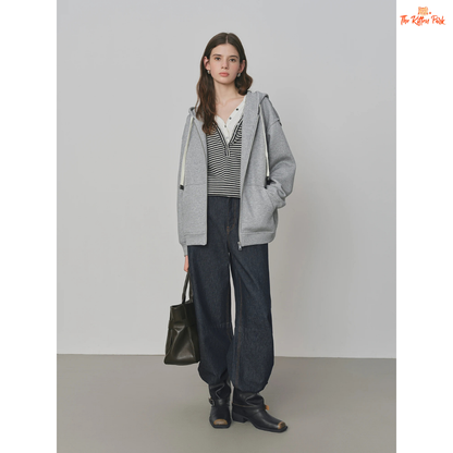 2026 Women's Retro Striped Fake Two-Piece V-Neck T-Shirt with retro stripes, layered look, and casual fit for all-season wear.