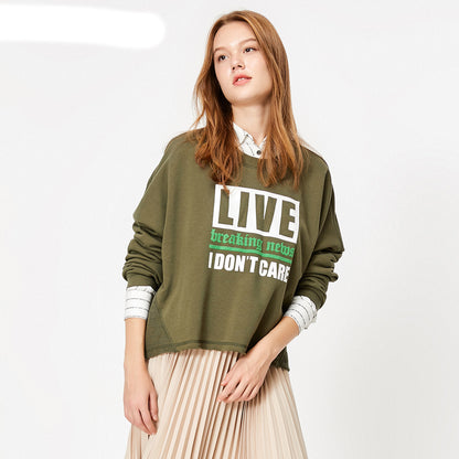 Womens Vintage Letter Printed Sweatshirts