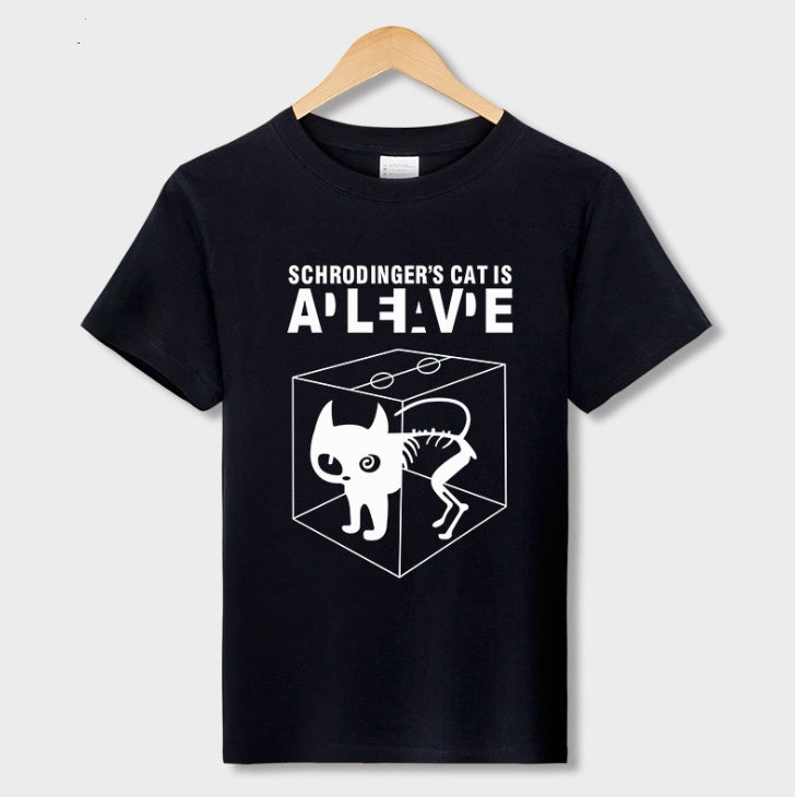 Womens Schrodingers Cat Is Alive Dead T-Shirt